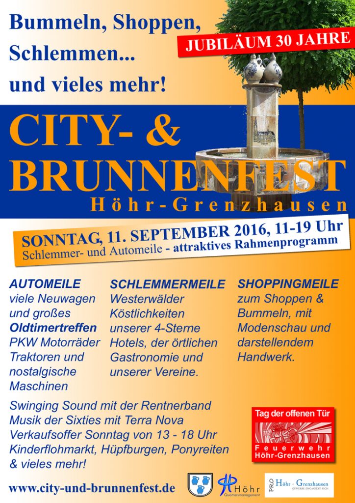 Plakat City und Brunnenfest 2016 web